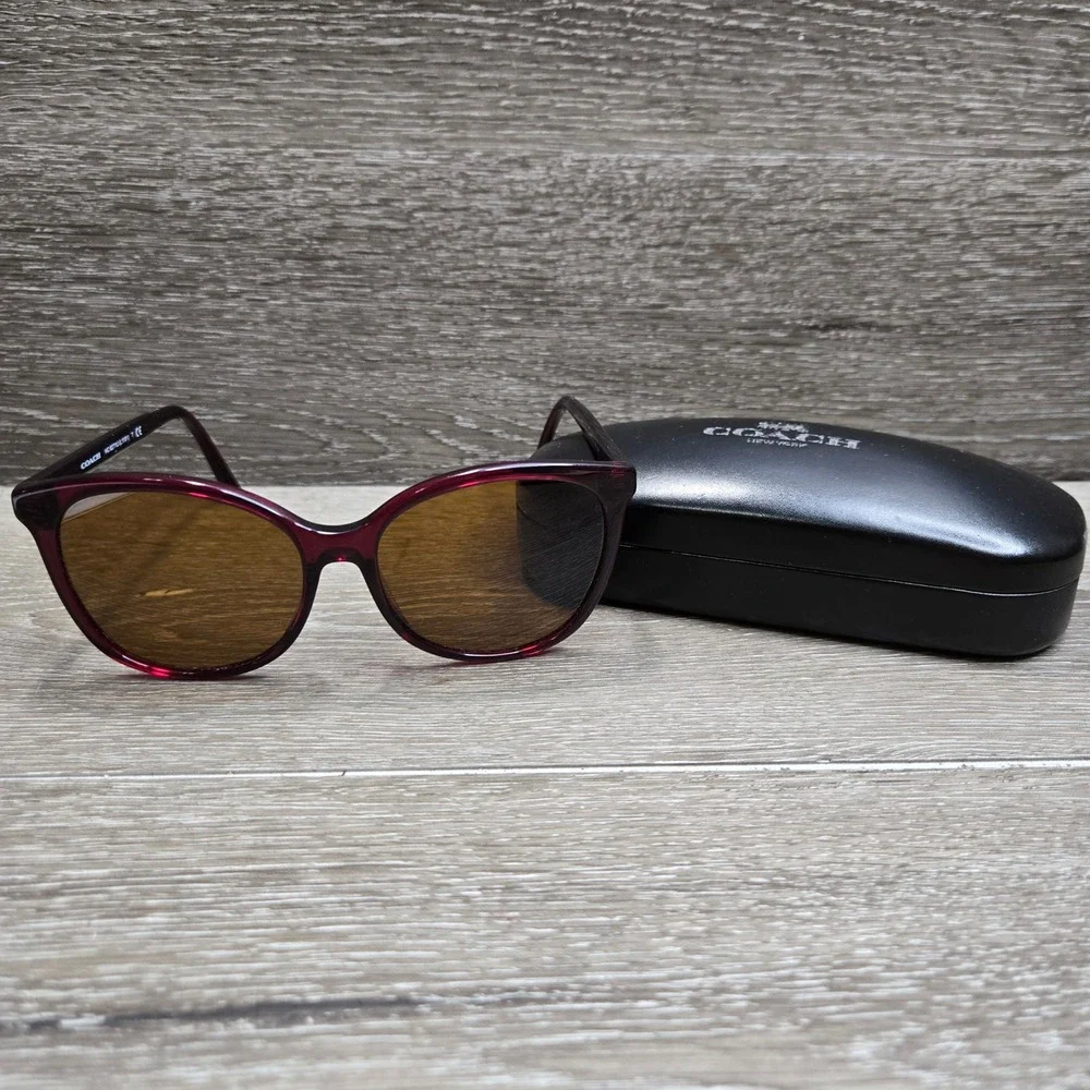 Coach HC 8271U L1101 Sunglasses Cat Eye Frames Only Burgundy 57-16-140 With Case